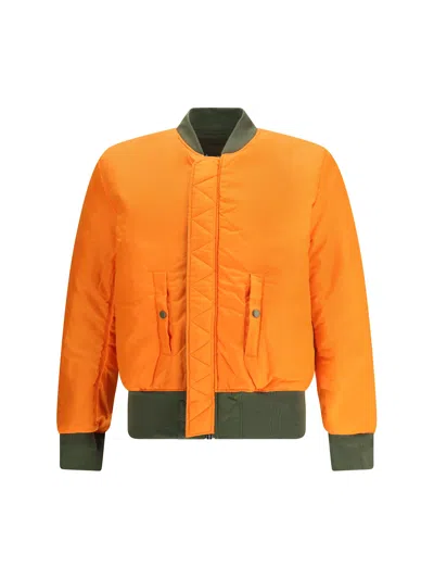 Alpha Industries Ma-1 Vf 59 Long Bomber Jacket Dark Green Nylon Bomber Jacket In Green