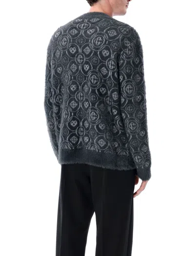 Casablanca Monogram Cardigan In Green