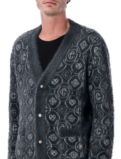 Casablanca Monogram Cardigan In Green