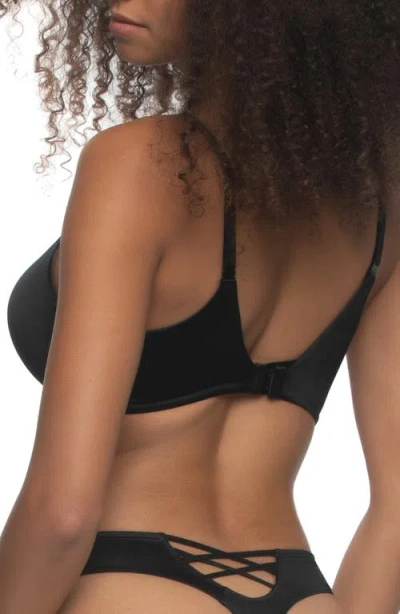 Felina Luscious Underwire Push-up Bra In Black