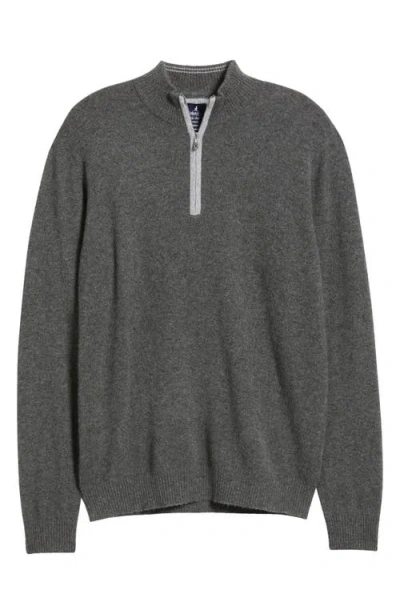 Johnnie-o Niccolo Cashmere Quarter Zip Sweater In Gray