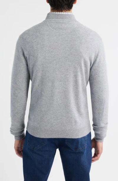 Johnnie-o Niccolo Cashmere Quarter Zip Sweater In Gray