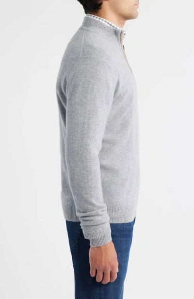 Johnnie-o Niccolo Cashmere Quarter Zip Sweater In Gray