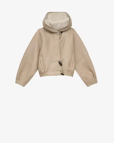 Isabel Marant Amiel Hooded Toggle Jacket In Neutral