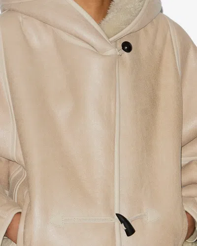 Isabel Marant Amiel Hooded Toggle Jacket In Neutral