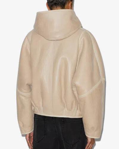 Isabel Marant Amiel Hooded Toggle Jacket In Neutral