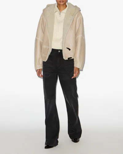 Isabel Marant Amiel Hooded Toggle Jacket In Neutral