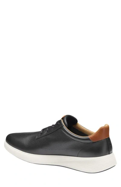 Johnston & Murphy Anders Perforated Sneaker In Black