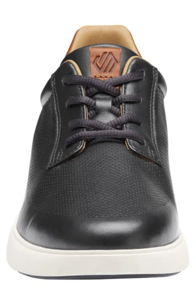 Johnston & Murphy Anders Perforated Sneaker In Black