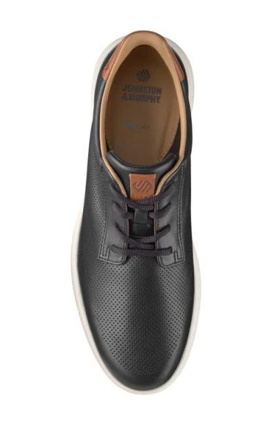 Johnston & Murphy Anders Perforated Sneaker In Black