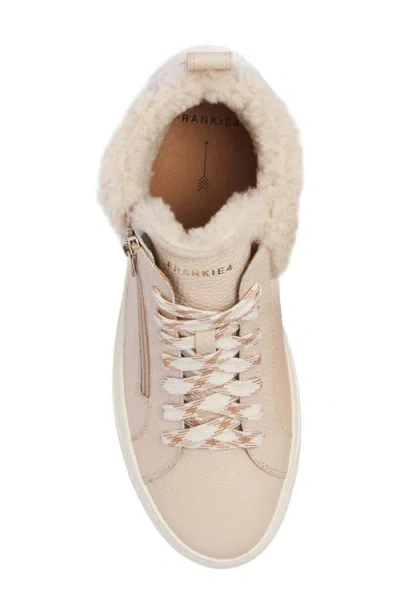 Frankie4 Miles Genuine Shearling Lined Sneaker In Neutral