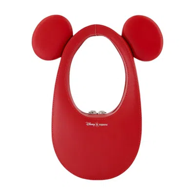 Coperni X Disney Swipe Leather Tote Bag In Gold