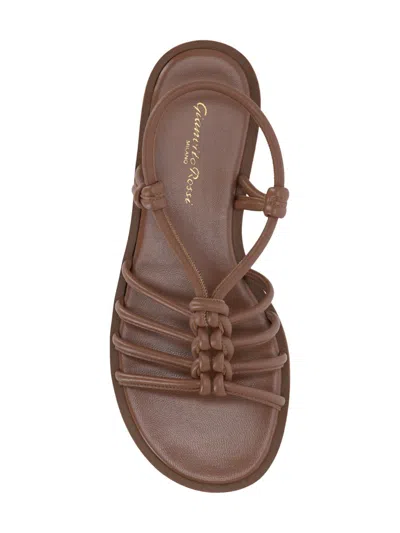 Gianvito Rossi Leather Knotted Strappy Sandals Platform Sole In Brown
