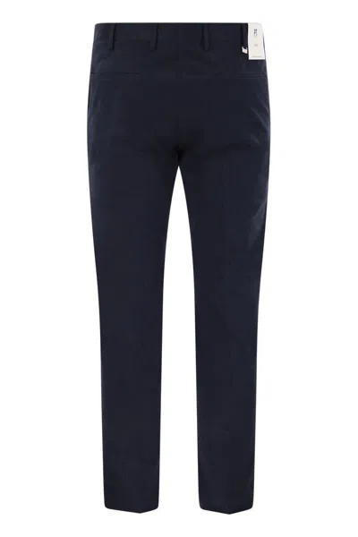 Pt Torino Edge Trousers In Blue