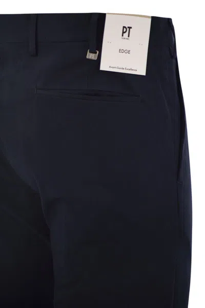 Pt Torino Edge Trousers In Blue