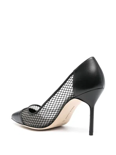 Manolo Blahnik Pointed Mesh Pumps In Black