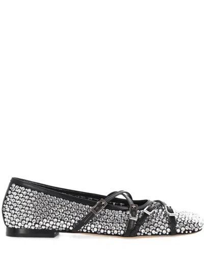 Mach&mach Mach & Mach Mesh Ballerina Flats In Gray