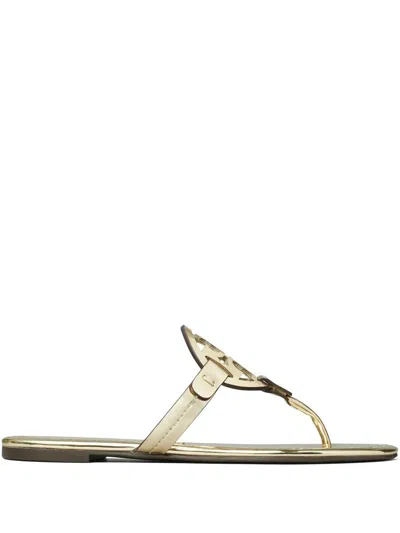 Tory Burch Miller Metallic Sandals In Gold
