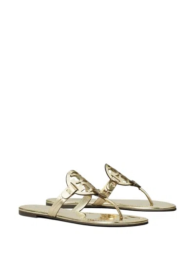 Tory Burch Miller Metallic Sandals In Gold