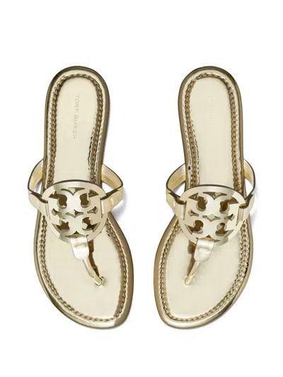 Tory Burch Miller Metallic Sandals In Gold