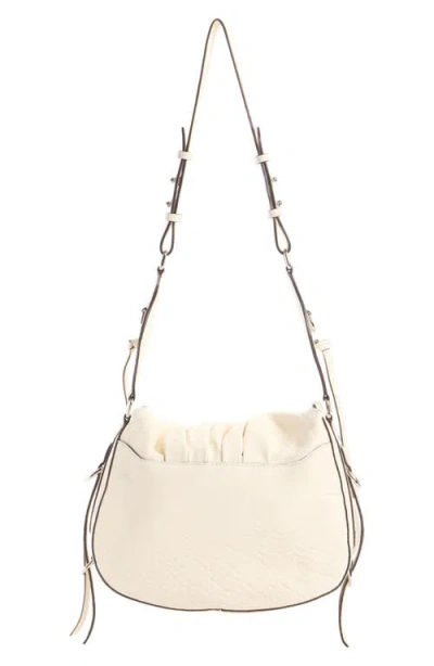 Isabel Marant Bolton Embellished Tasseled Textured-leather Shoulder Bag In White