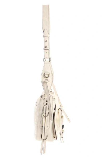 Isabel Marant Bolton Embellished Tasseled Textured-leather Shoulder Bag In White
