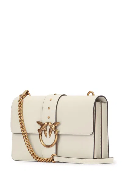 Pinko Love One Classic Slouchy Clutch In White