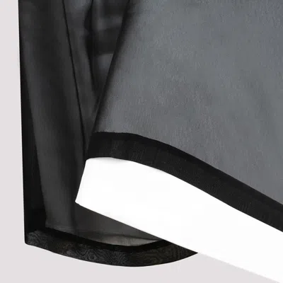 Comme Des Garçons Black White Polyester Mini Dress In Black