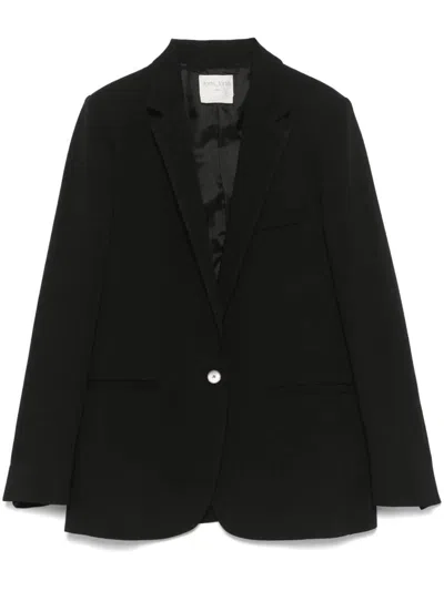 Forte Forte Long Sleeve Blazer Peak Lapels Design In Black