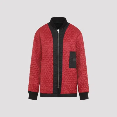 Mm6 Maison Margiela Polyamide Jacket With Design And Functional Zip Pockets In Black