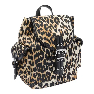 Ganni Women Animalier Print Nano Backpack In Animal Print