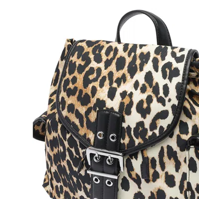 Ganni Women Animalier Print Nano Backpack In Animal Print