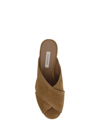 Casadei Suede Sandals In Brown