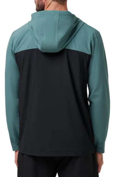 Travismathew Meridian Quarter Zip Tech Hoodie In Green