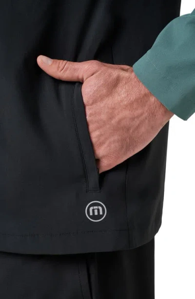 Travismathew Meridian Quarter Zip Tech Hoodie In Green