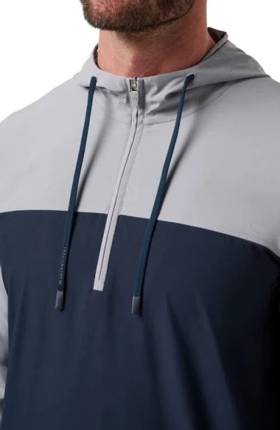 Travismathew Meridian Quarter Zip Tech Hoodie In Gray