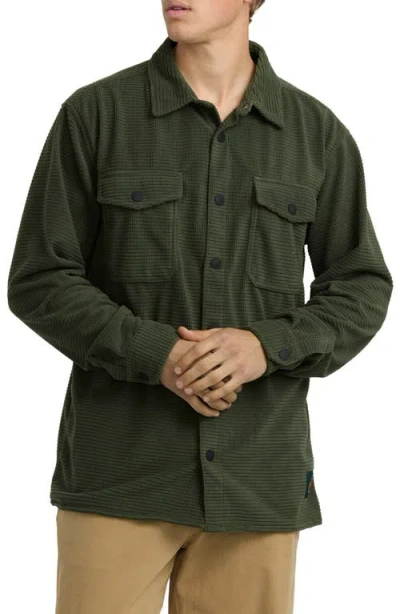 Billabong Ridge Corduroy Flannel Button-up Shirt In Green