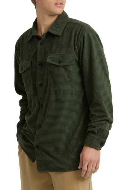 Billabong Ridge Corduroy Flannel Button-up Shirt In Green