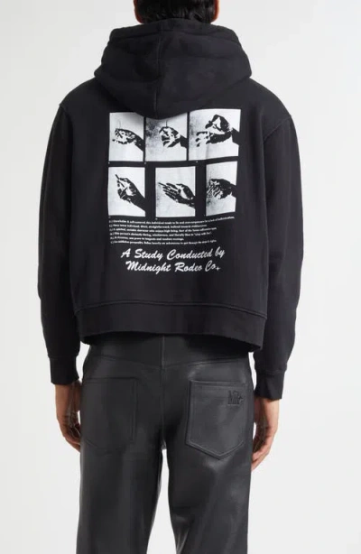 Midnight Rodeo Cigarette Psychology Graphic Hoodie In Black