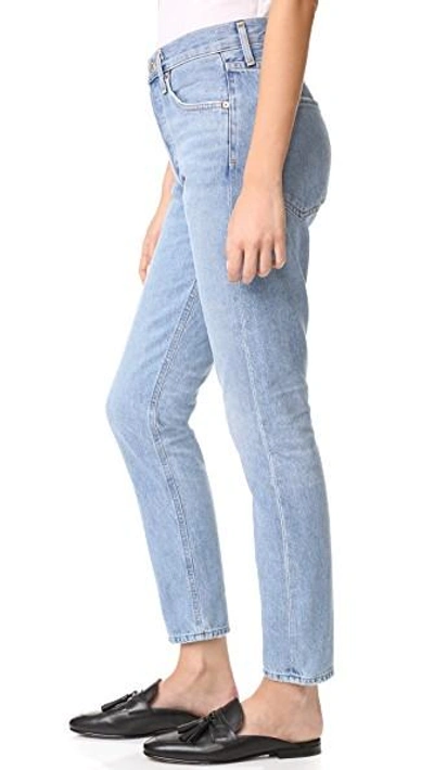 Shop Agolde Jamie High Rise Classic Jeans In Brooklyn