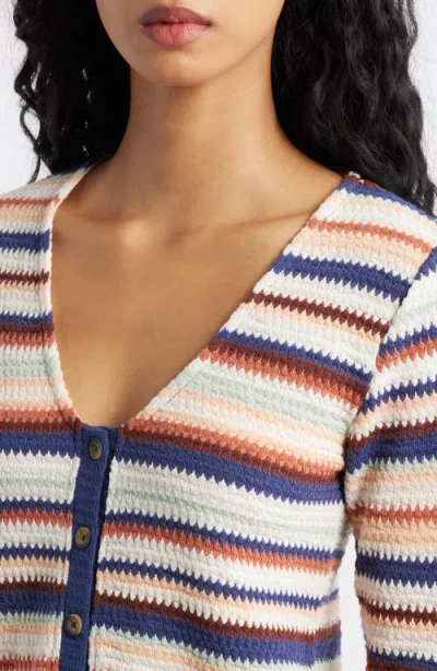 Rip Curl Bobbi Stripe Knit Top In Multi