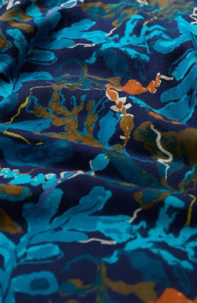 Seasalt Cornwall April Printed Stretch Organic Cotton Dress In Blue