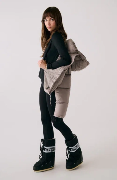 Lole London Waterproof 700 Fill Power Hooded Down Crop Puffer Jacket In Gray