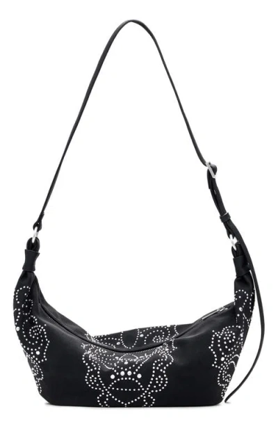 Desigual Studded Faux Leather Shoulder Bag In Pattern
