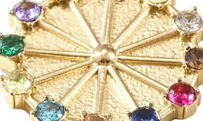 Jane Basch Designs Colorful Crystal Charm & Connector In Gold