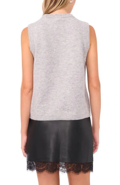 Vince Camuto Rhinestone Embellished Sweater Vest In Black