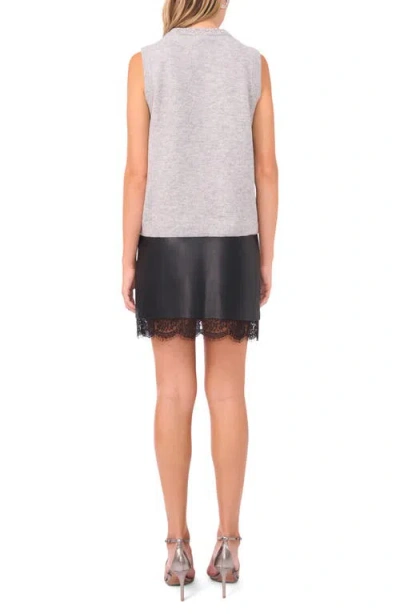 Vince Camuto Rhinestone Embellished Sweater Vest In Black