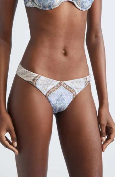 Zimmermann Wanderlust Scoop Lycra Bikini Bottom In Gray