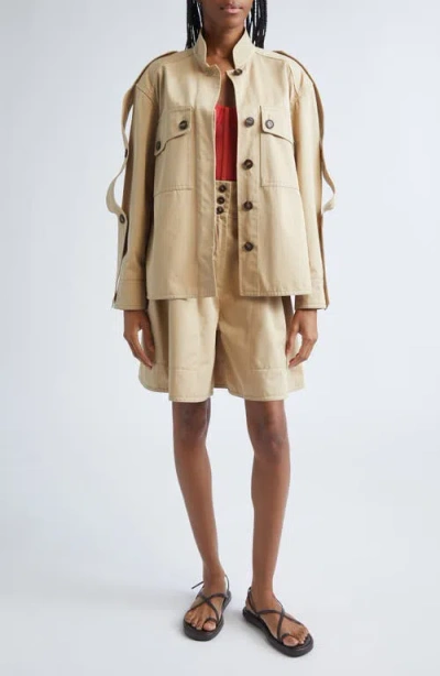 Zimmermann Rebellion Cargo Shortss Beige In Neutral