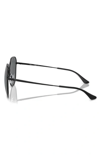 Ray Ban Ray-ban 60mm Polarized Round Sunglasses In Black